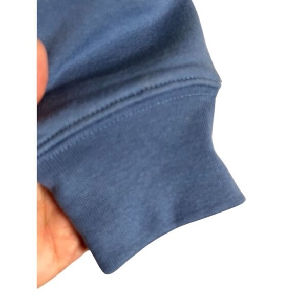 Vintage Cat Sweatshirt L Blue Embroidery Retro 80s Animal Lover Classic Preppy - Picture 4 of 10